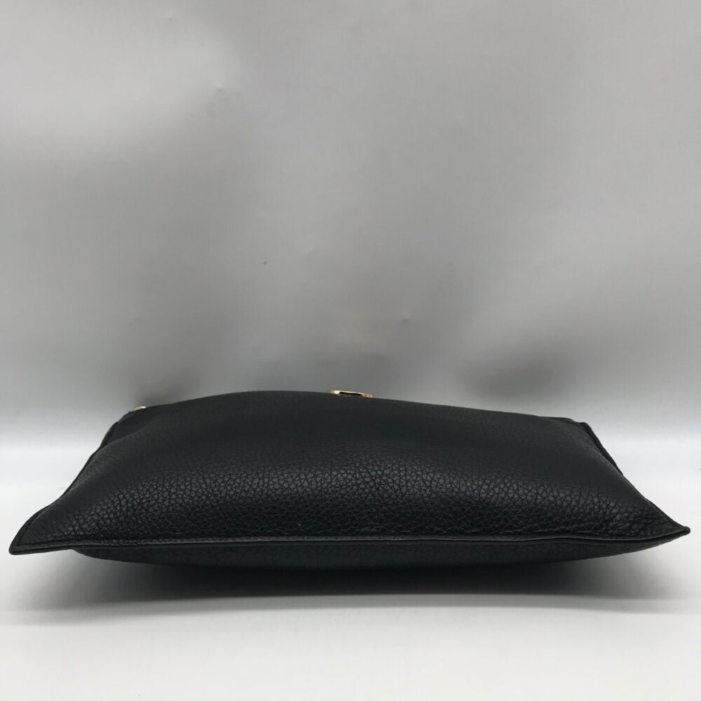 Michael Kors Black Pebbled Leather Fulton Large Writslet Clutch - Picture 5 of 11